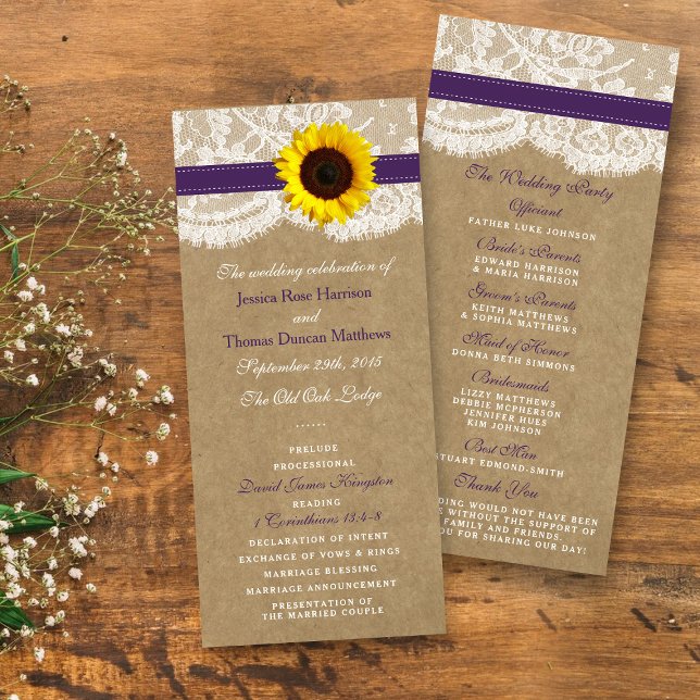 Programa Colección Kraft, Lace & Sunflower - Púrpura (Subido por el creador)