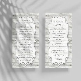 Programa Colección Nautical Whitewashed Wood Beach Wedding