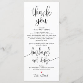 Programa Colocar la carta de agradecimiento para la cena Bo