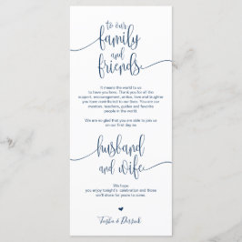 Programa Colocar la carta de agradecimiento para la cena Bo