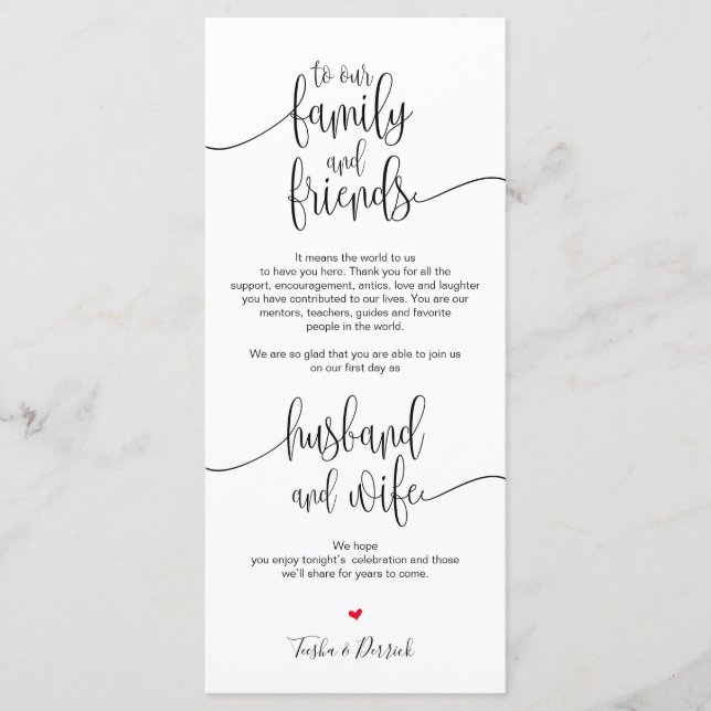 Programa Colocar la carta de agradecimiento para la cena Bo (Anverso)