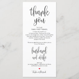 Programa Colocar la carta de agradecimiento para la cena Bo