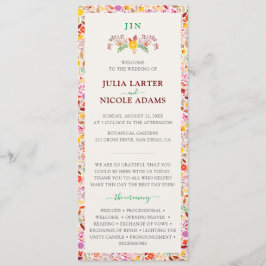 Programa Colores de agua vibrantes Boda de las flores de tu