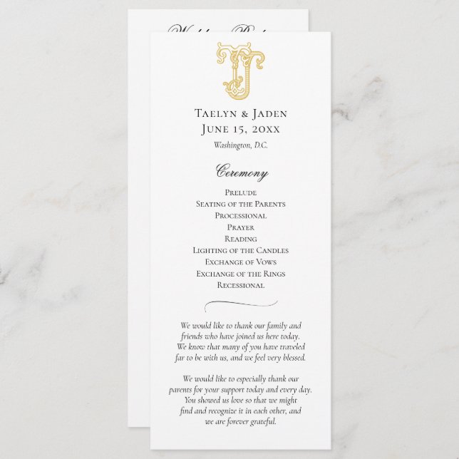 Programa COLORES EDITABLES JT Monograma TJ Monograma (Anverso / Reverso)