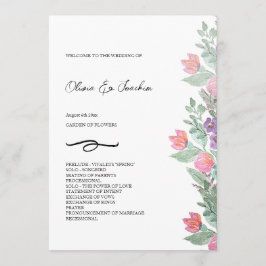 Programa Colorido jardín floral acuarela pintado a mano