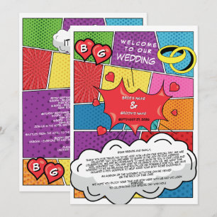 Programa Colorido libro de historietas pop arte Boda Itiner