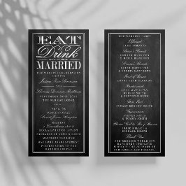 Programa Comer, beber y casarse Boda de Chalkboard