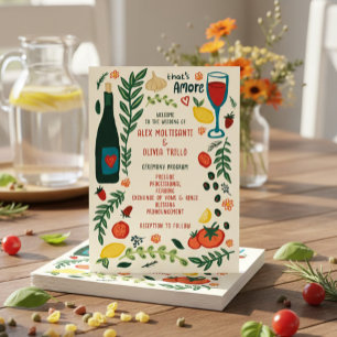Programa Comida Italiana That's Amore Encantadora Boda PERS