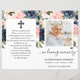 Programa completo de funerales de fotos florales d