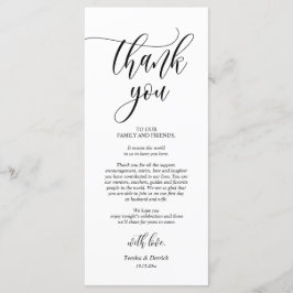 Programa Configuración de la cena Gracias Cartas de caligra