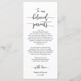 Programa Configuración del lugar de la cena, letra negra, t