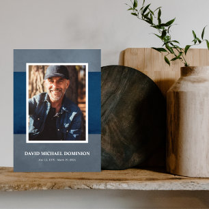 Programa conmemorativo de fotografías en gris azul