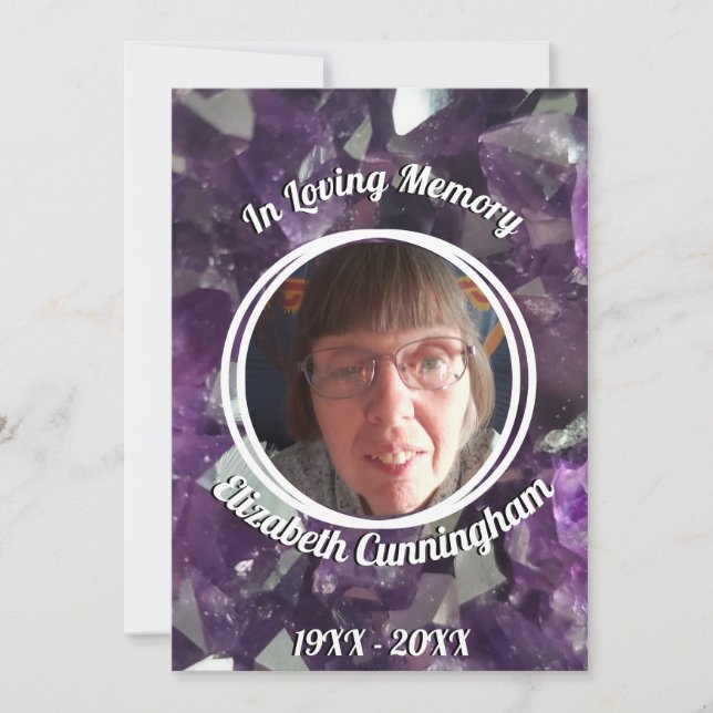 Programa conmemorativo de fotos de Amethyst Crysta (Anverso)