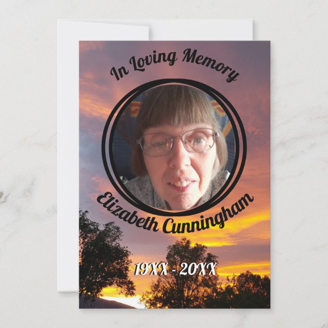 Programa conmemorativo de fotos del atardecer dora (Anverso)