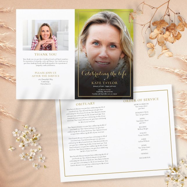 Programa conmemorativo de funeral con orden de ser (Subido por el creador)