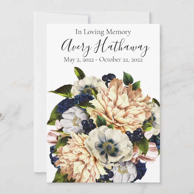 Programa conmemorativo de los funerales Bouquet Bl (Anverso)