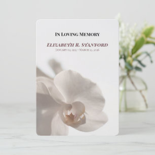 Programa conmemorativo de orquídea blanca minimali