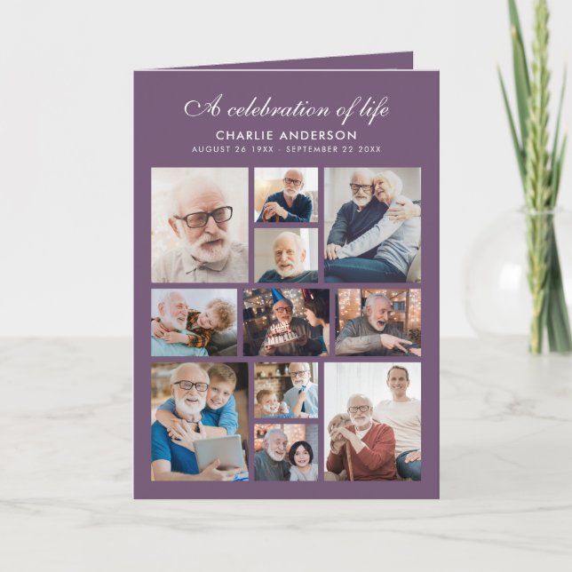 Programa conmemorativo/funeral moderno plegado de  (Anverso)