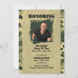 Programa conmemorativo militar de foto temática de