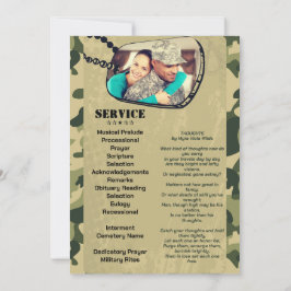Programa conmemorativo militar de foto temática de