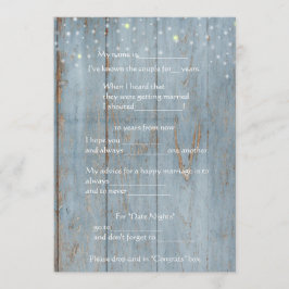 Programa Consejos Divertidos de Matrimonio, Madera Rústica,