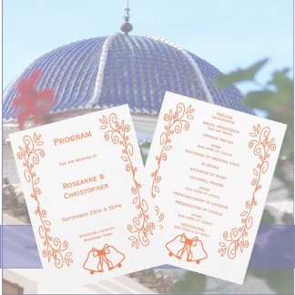 Programa Coral Bells Scrollwork Design Boda