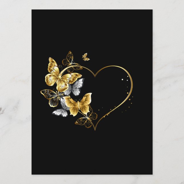 Programa Corazón con mariposas doradas (Anverso)