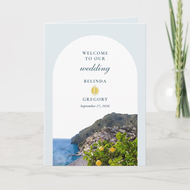 Programa Costa Amalfi Arco Boda Italia Limones Acuarela (Anverso)