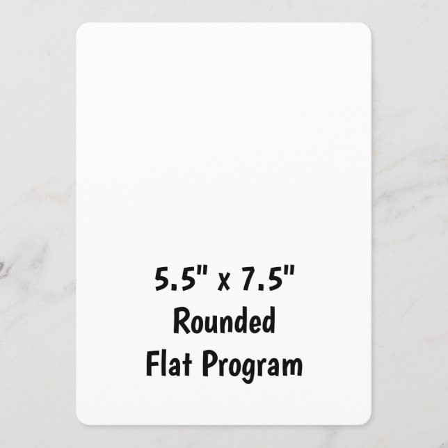 Programa Crea tu 5.5" x 7.5" Redondeado Plano Personalizado (Anverso)