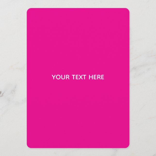 Programa Creat Your Own Megenta Invitation Postcard (Anverso)