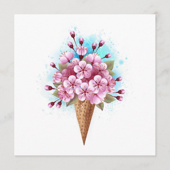 Programa Crema rosa de hielo Sakura Waffle Cone (Anverso)