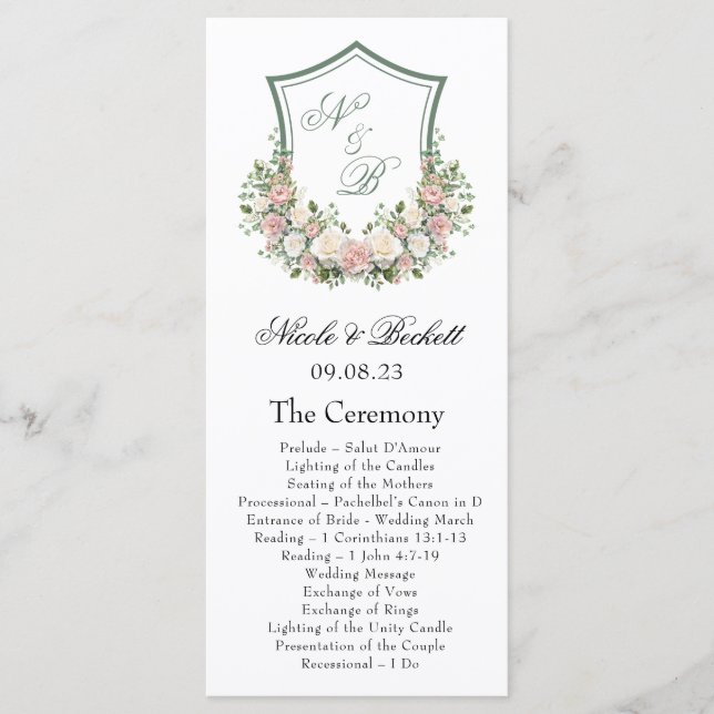 Programa Crest Floral Rosa (Anverso)
