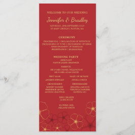 Programa Cronología Boda de los cerezos de oro rojo