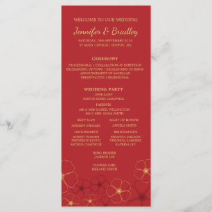 Programa Cronología Boda de los cerezos de oro rojo