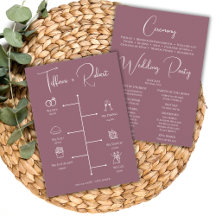 Cronología de Boda Editable Color Rosa Polvo