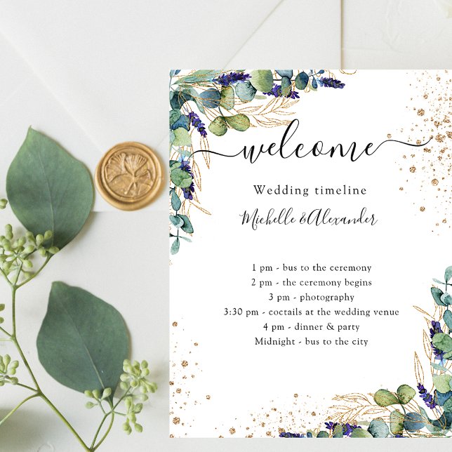 programa cronología del boda eucalipto vegetación (Subido por el creador)