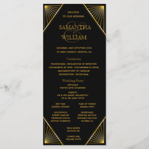 Programa Cronología del Boda Gatsby Art Deco
