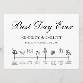 Programa Cronología del Día de la Boda de Barn