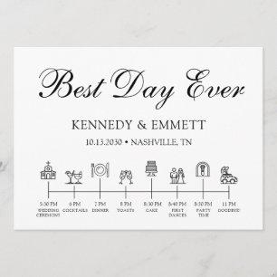 Programa Cronología del Día de la Boda de la Igles