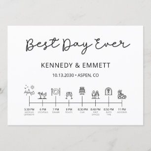 Programa cronológico del Día de la Boda de Montaña