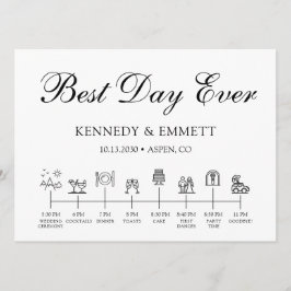 Programa cronológico del Día de la Boda de Montaña