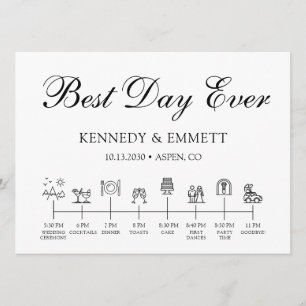 Programa cronológico del Día de la Boda de Montaña