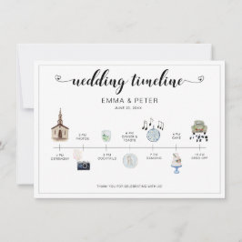 Programa cronológico Itinerario del Día de la Boda
