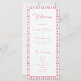 Programa Cute Pink Western Wedding