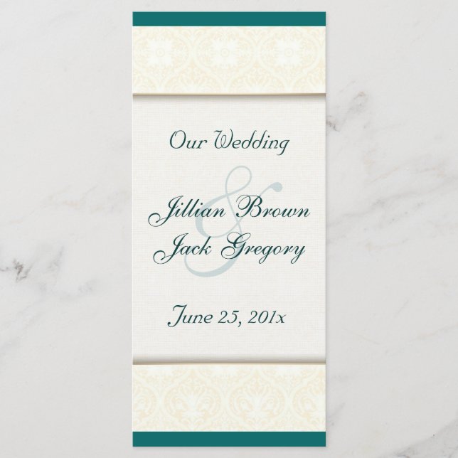 Programa Damask White WEDDING (Anverso)
