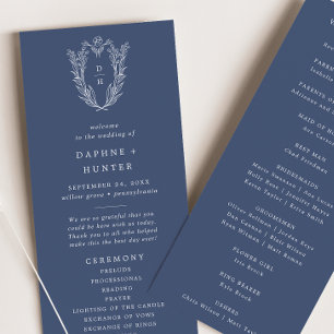 Programa DAPHNE Boda de la Marina Minimalista azul oscuro