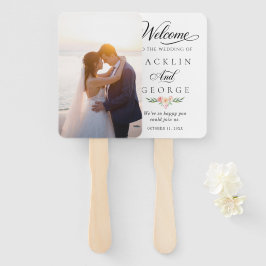 Programa de Abanico de Boda con Fotos Personalizad