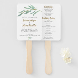 Programa de Abanico de Bodas con Vegetación Rústic