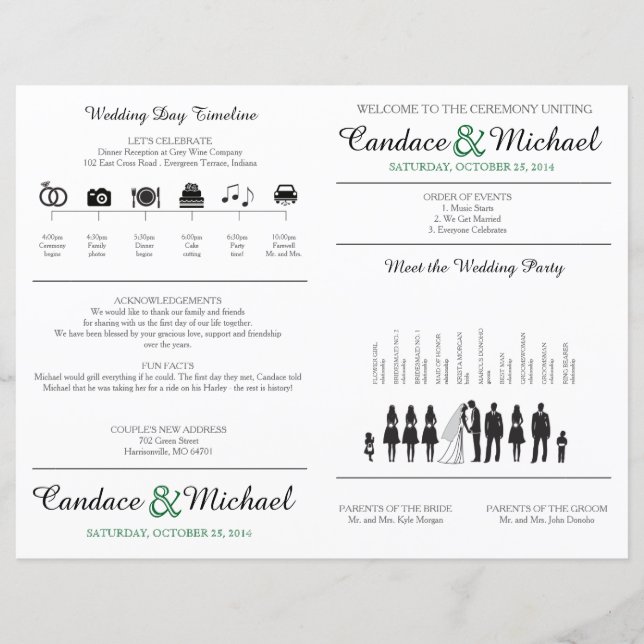 Programa de abanico de siluetas simples (Anverso)