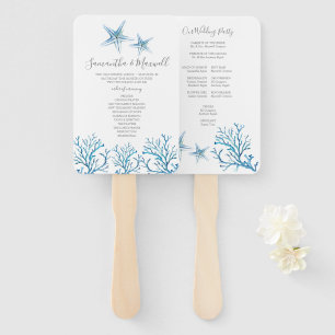 Programa de abanico de tema de boda de estrella de